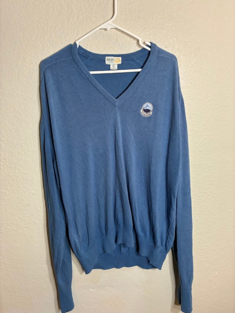 IZOD Club Light Blue V-Neck Sweater Golf XXL
